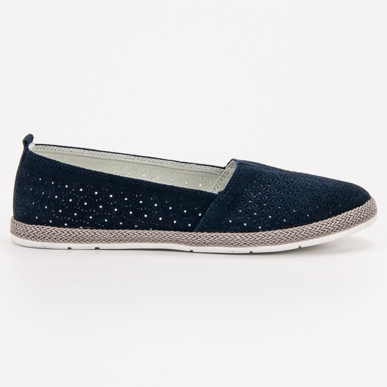 Goodin Slipony aus Leder navy blau