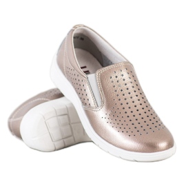 Kylie Goldene Lederschuhe