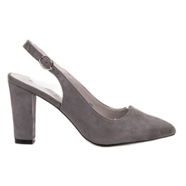 Goodin Pumps mit offenem Absatz grau