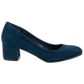 Cm Paris Pumpen auf einer Säule blau marineblau