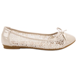 Diamantique Modische Ballerinas braun