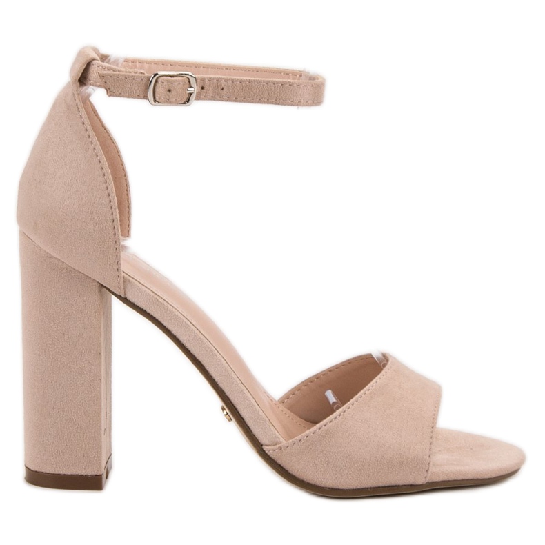 Ideal Shoes Bequeme Sandalen mit hohen Absätzen braun