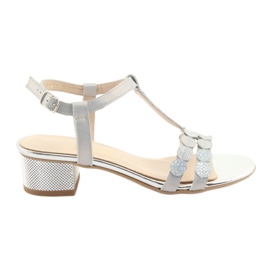 Sandalen für Damen Streifen Gamis 3661 grau perl