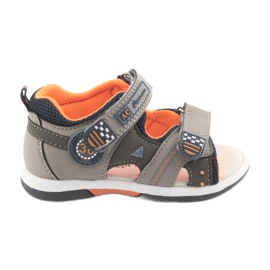 American Club DR13 Jungen Sandalen grau orange marineblau