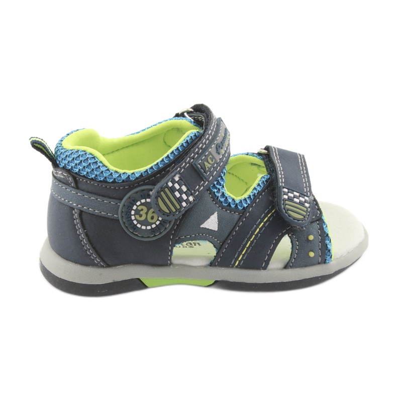 American Club DR13 Jungensandalen marineblau grün navy blau