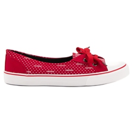 J. Star Rote niedrige Sneakers