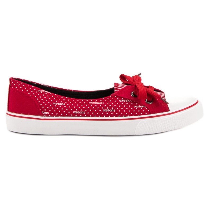 J. Star Rote niedrige Sneakers