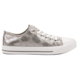 Bestelle Silberne Turnschuhe grau