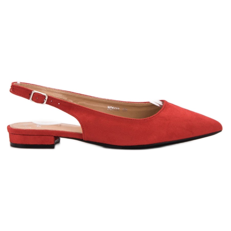 SHELOVET Modische Ballerinas aus Wildleder rot