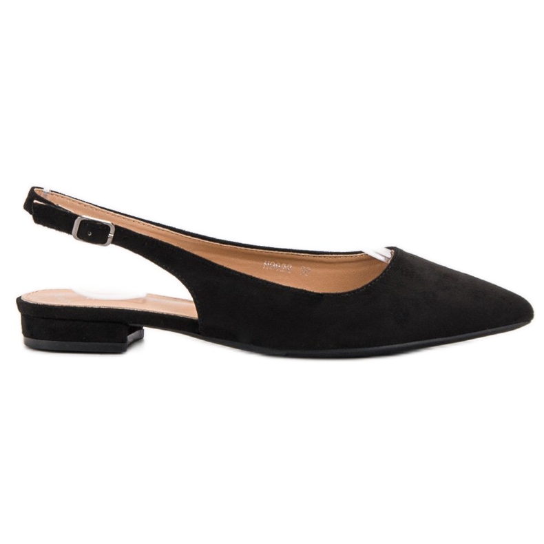 SHELOVET Modische Ballerinas aus Wildleder schwarz