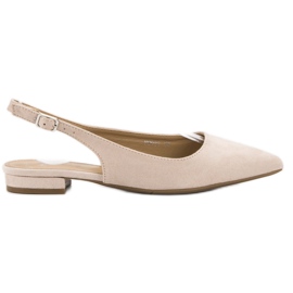 SHELOVET Modische Ballerinas aus Wildleder braun