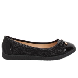Schwarze Damen Ballerinas 7846-P Schwarz