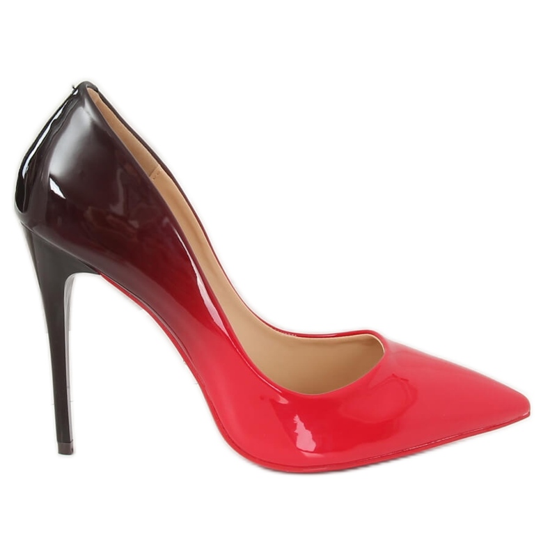 Pumps auf einem Pin ombre GH11302 Rot schwarz