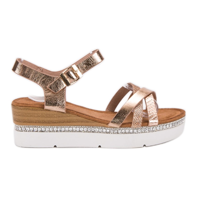 Seastar Modische Sandalen mit Zirkonia gelb