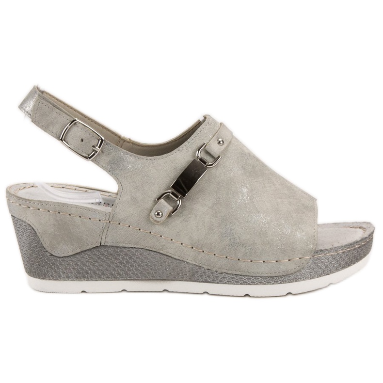 Goodin Bequeme Keilsandalen grau