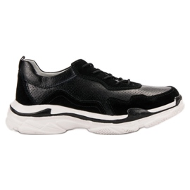 Goodin Schwarze Ledersneaker
