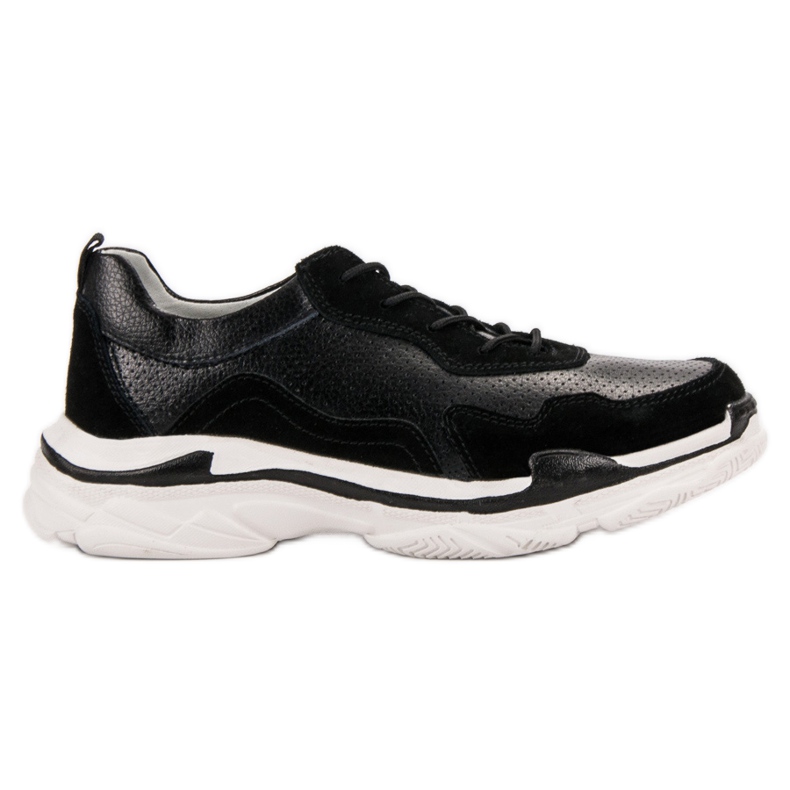 Goodin Schwarze Ledersneaker