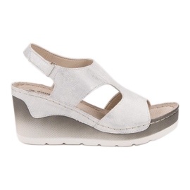 Goodin Bequeme Keilsandalen weiß