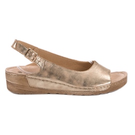 Goodin Sandalen mit Glitzer gelb