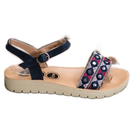 SHELOVET Lässige Sandalen mehrfarbig marineblau