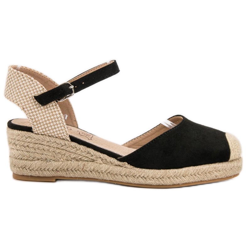 Kylie Keil-Espadrilles schwarz braun