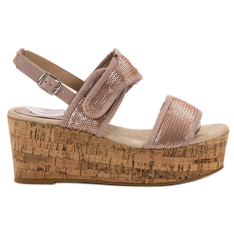 Kylie Sandalen mit Klettverschluss rosa