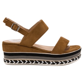 Primavera Boho Keilsandalen braun
