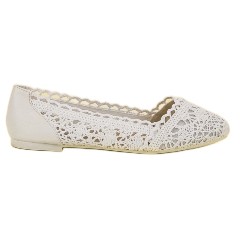 Coura Ballerinas aus weißer Spitze