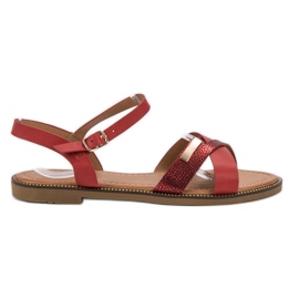 L. Lux. Shoes Stilvolle rote Sandalen