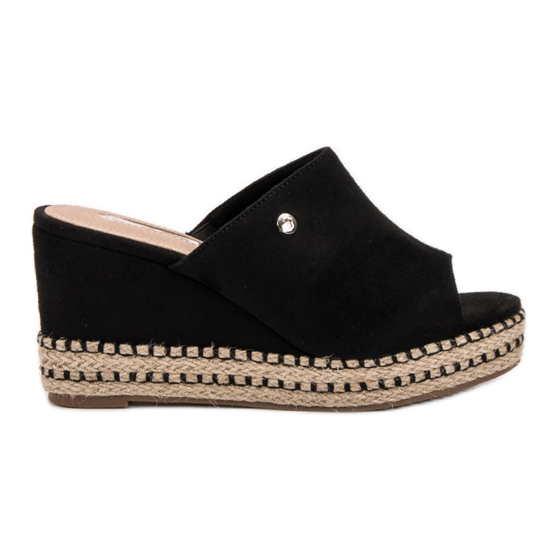 Best Shoes Keilsandalen schwarz