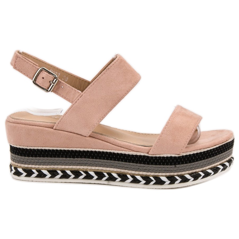 Primavera Boho Keilsandalen rosa