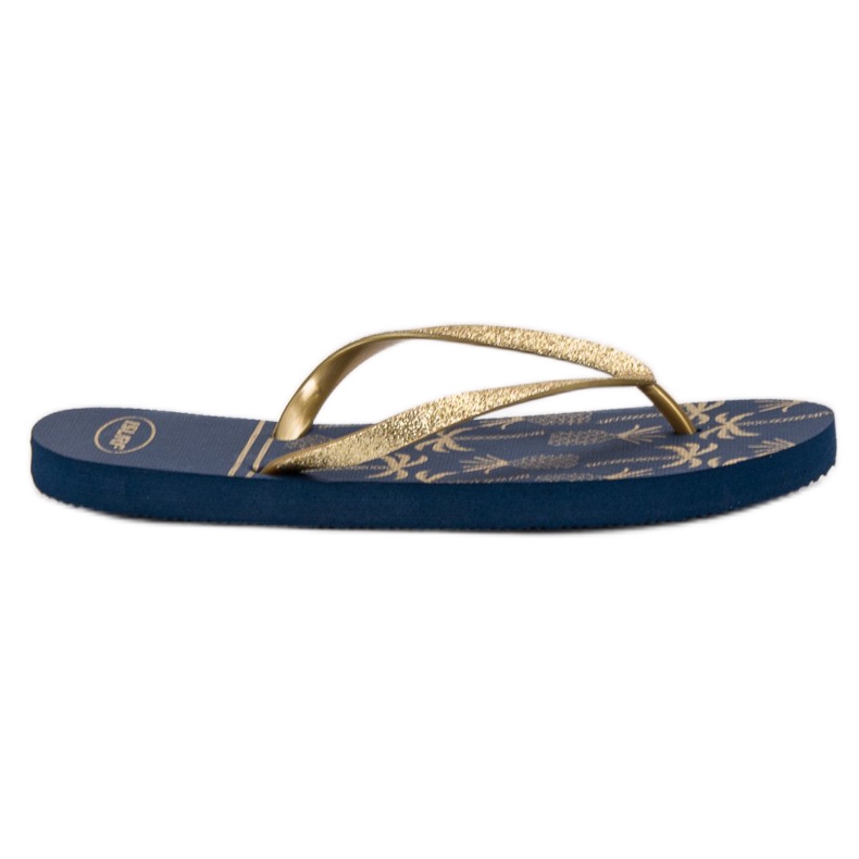 SHELOVET Leichte Flip-Flops blau gelb