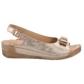 Goodin Sandalen mit Schleife gelb