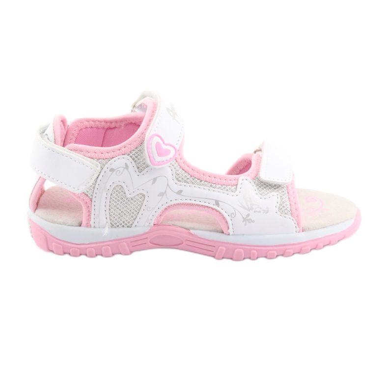 American Club Sportsandalen für Mädchen weiß grau rosa