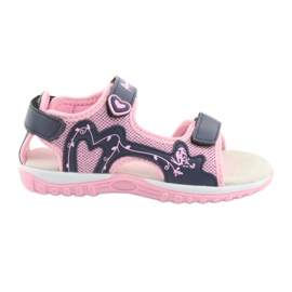 American Club Sportsandalen für Mädchen rosa marineblau