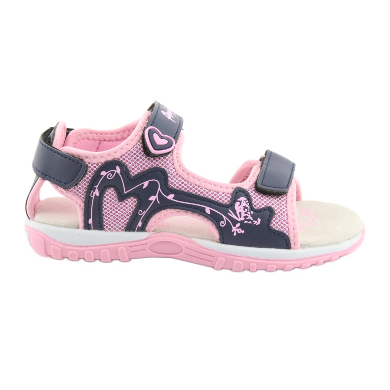 American Club Sportsandalen für Mädchen rosa navy blau