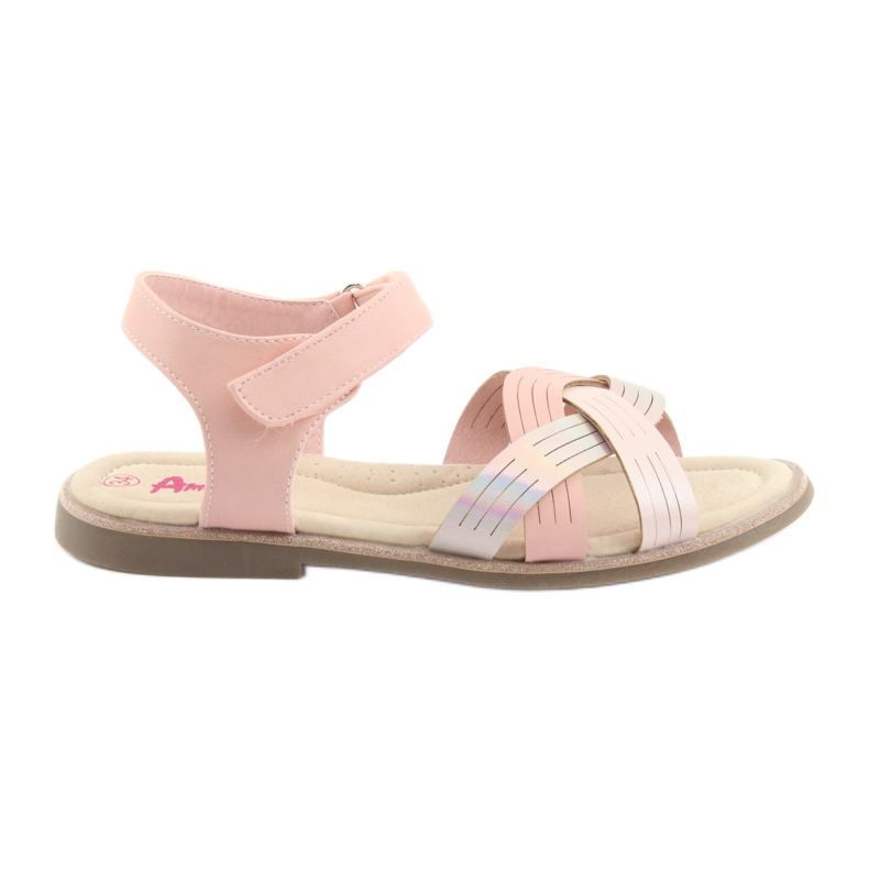 American Club GC23 Metallic-Mädchensandalen rosa