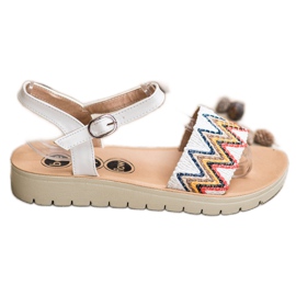 SHELOVET Lässige Sandalen weiß