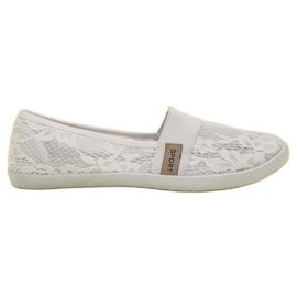 SHELOVET Ballerinas aus Spitze weiß