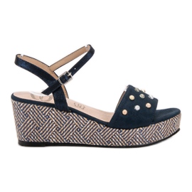 Aclys Lässige Keilsandalen blau marineblau