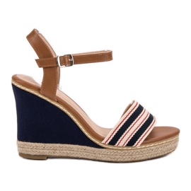 Primavera Lässige Keilsandalen blau marineblau