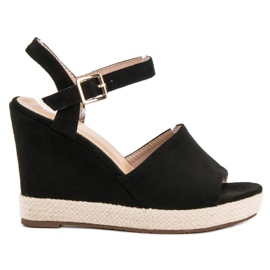 Best Shoes Schwarze Sandalen