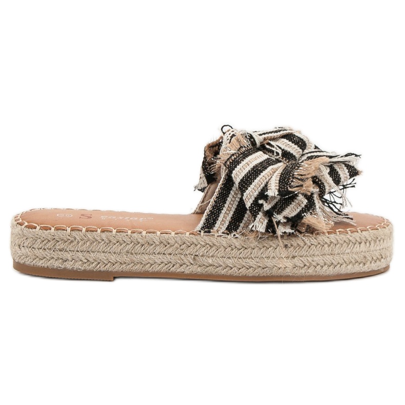 Seastar Gestreifte Hausschuhe braun