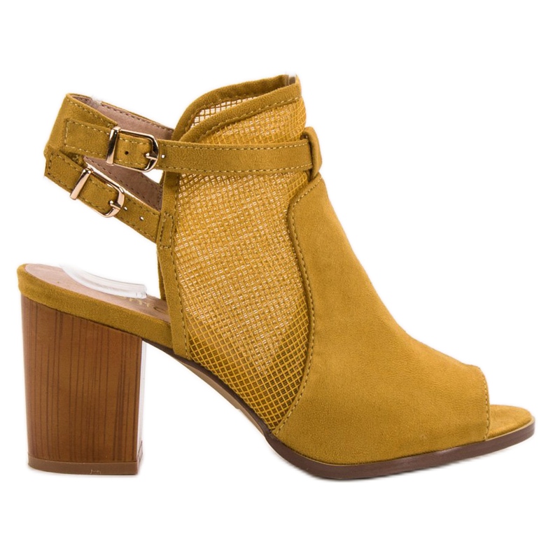 Evento Stilvolle geschlossene Sandalen gelb