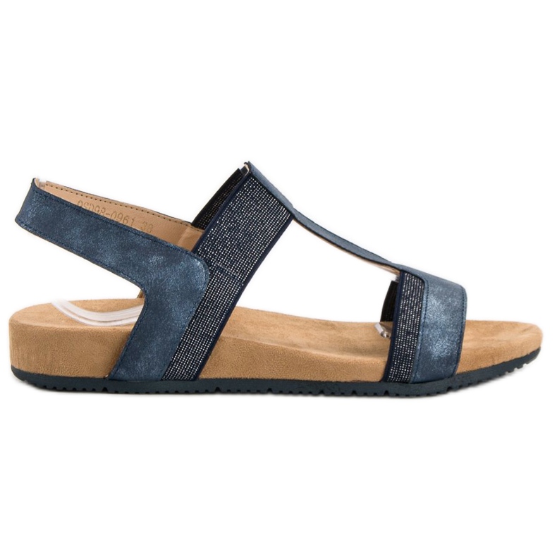 Evento Blaue Slip-On-Sandalen