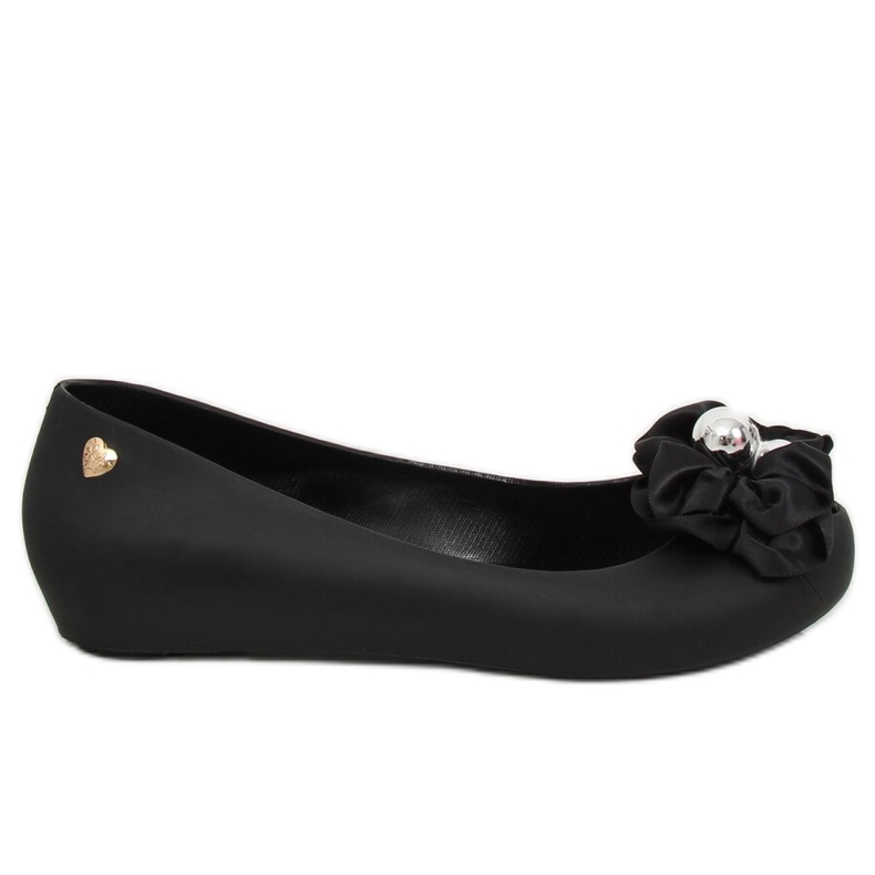 Meliski Ballerinas mit schwarzer Schleife CK-86P Schwarz