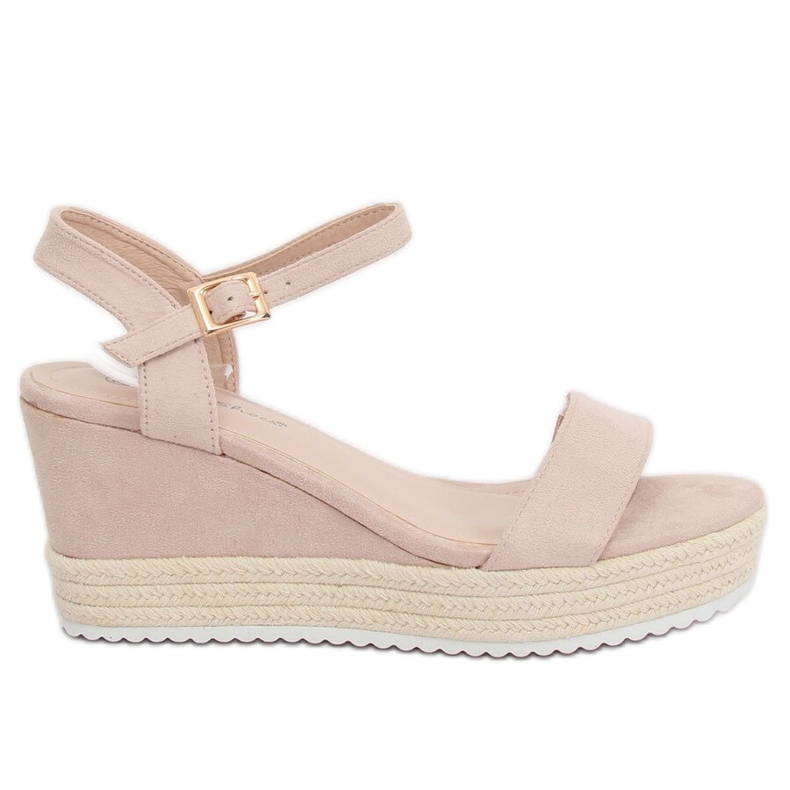 Beige Sandalen auf Keil Espadrilles LY9109 Beige