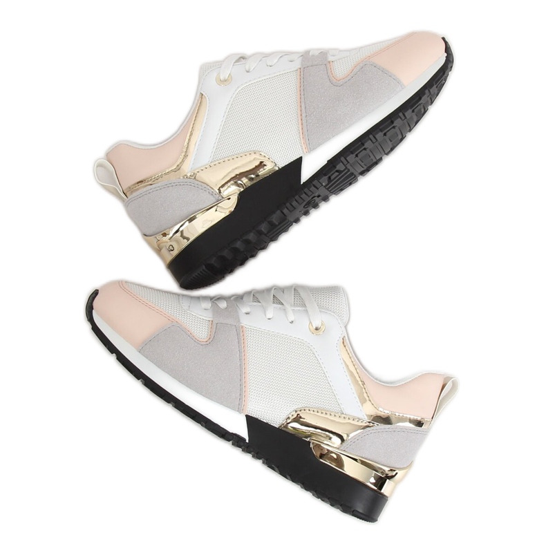 Weiße Sportschuhe B-01 WEISS / PINK mehrfarbig