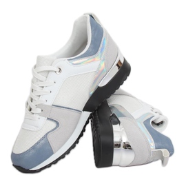 Weiße Sportschuhe B-01 WEISS / BLAU