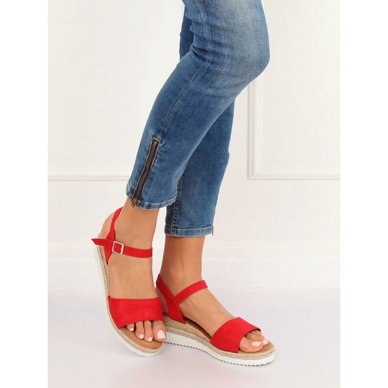 Sandalen mit niedrigem Absatz rot 7868-KL Rot II-GAT